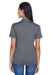 UltraClub 8404 Womens Cool & Dry Moisture Wicking Short Sleeve Polo Shirt Charcoal Grey Back