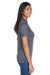UltraClub 8404 Womens Cool & Dry Moisture Wicking Short Sleeve Polo Shirt Charcoal Grey Side