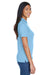 UltraClub 8404 Womens Cool & Dry Moisture Wicking Short Sleeve Polo Shirt Columbia Blue Side