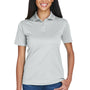 UltraClub Womens Cool & Dry Moisture Wicking Short Sleeve Polo Shirt - Grey