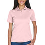UltraClub Womens Cool & Dry Moisture Wicking Short Sleeve Polo Shirt - Pink