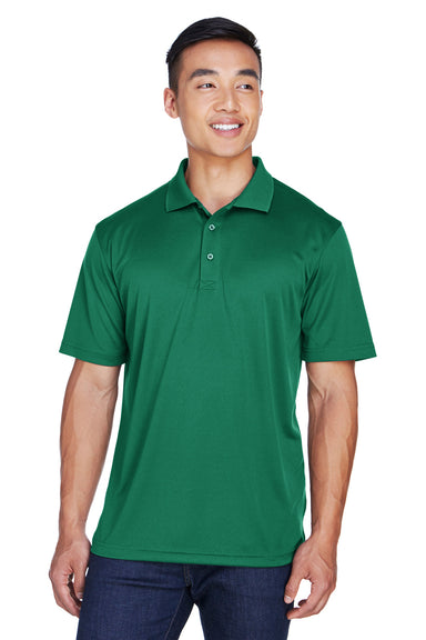 UltraClub 8405 Mens Cool & Dry Moisture Wicking Short Sleeve Polo Shirt Forest Green Front