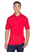 UltraClub 8405 Mens Cool & Dry Moisture Wicking Short Sleeve Polo Shirt Red Front