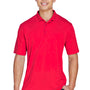 UltraClub Mens Cool & Dry Moisture Wicking Short Sleeve Polo Shirt - Red