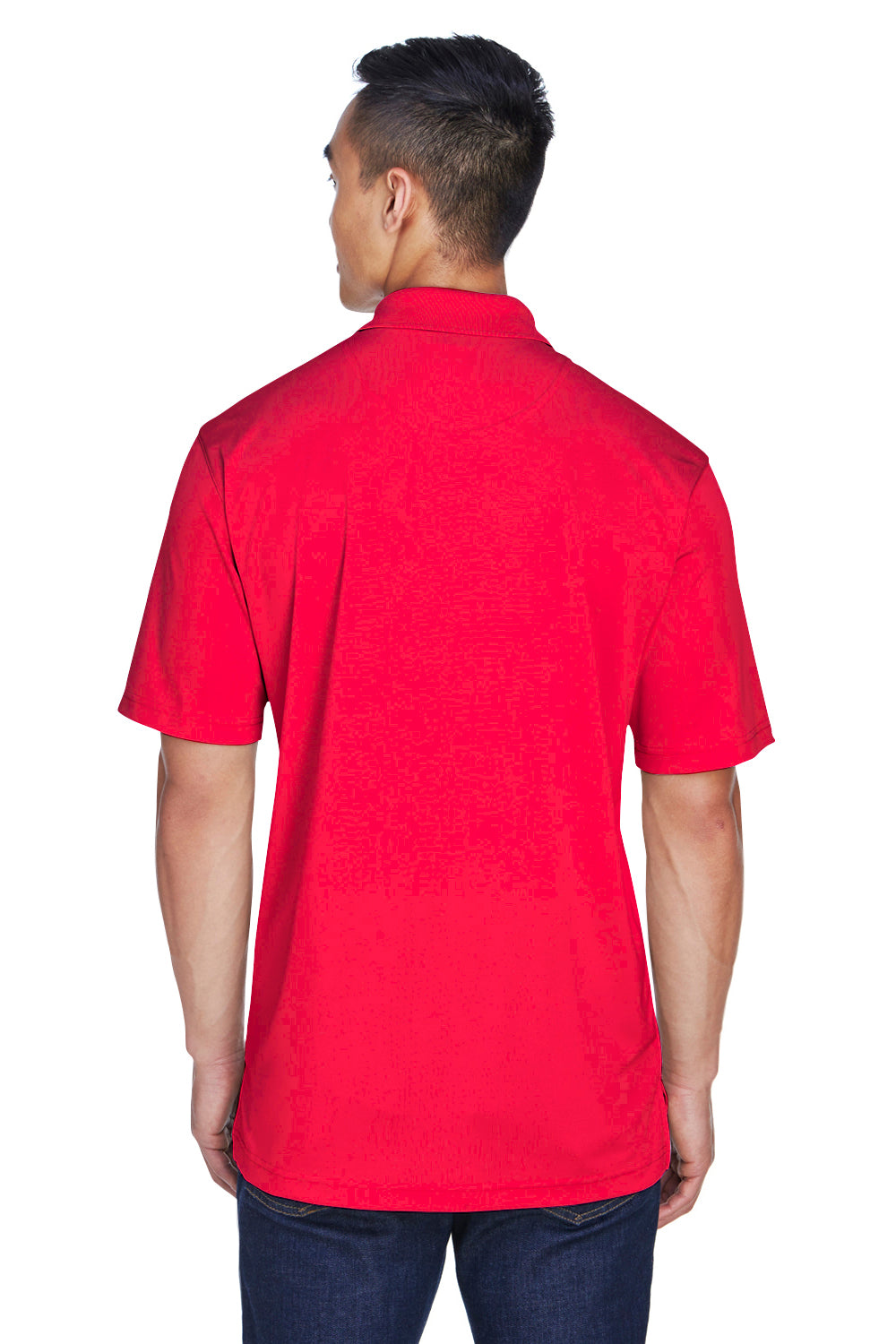 UltraClub 8405 Mens Cool & Dry Moisture Wicking Short Sleeve Polo Shirt Red Back