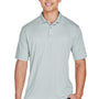 UltraClub Mens Cool & Dry Moisture Wicking Short Sleeve Polo Shirt - Grey