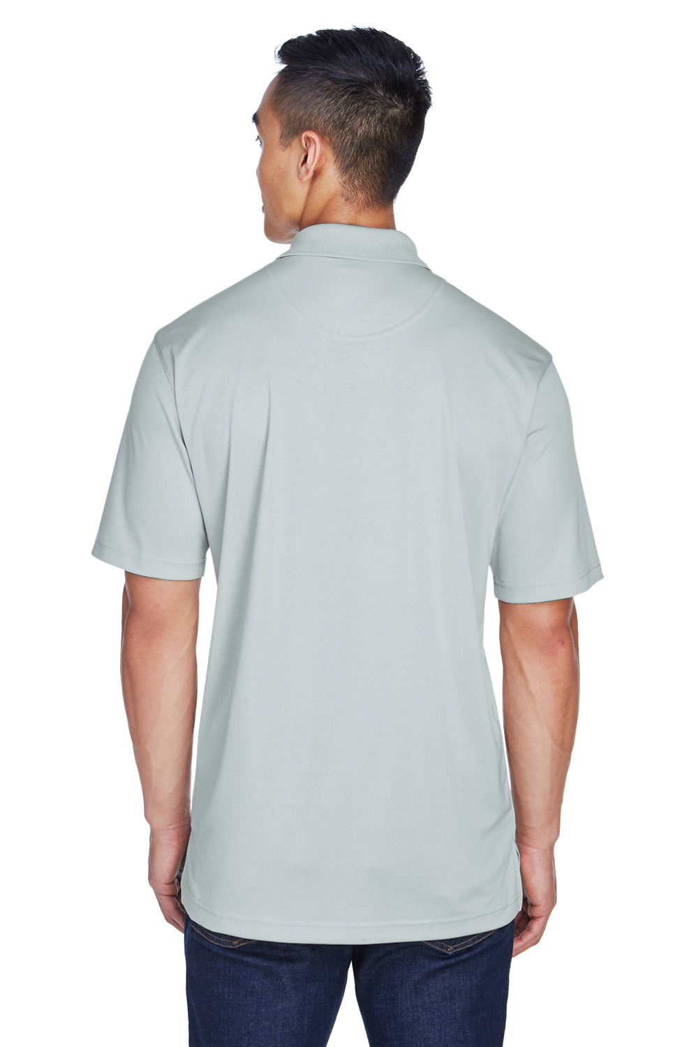 UltraClub 8405 Mens Cool & Dry Moisture Wicking Short Sleeve Polo Shirt Grey Back
