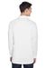UltraClub 8405LS Mens Cool & Dry Moisture Wicking Long Sleeve Polo Shirt White Back