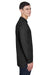 UltraClub 8405LS Mens Cool & Dry Moisture Wicking Long Sleeve Polo Shirt Black Side