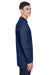 UltraClub 8405LS Mens Cool & Dry Moisture Wicking Long Sleeve Polo Shirt Navy Blue Side