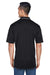 UltraClub 8406 Mens Cool & Dry Moisture Wicking Short Sleeve Polo Shirt Black/Stone Back