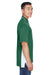 UltraClub 8406 Mens Cool & Dry Moisture Wicking Short Sleeve Polo Shirt Forest Green/White Side