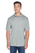 UltraClub 8406 Mens Cool & Dry Moisture Wicking Short Sleeve Polo Shirt Grey/Black Front