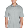 UltraClub Mens Cool & Dry Moisture Wicking Short Sleeve Polo Shirt - Grey/Black