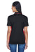 UltraClub 8406L Womens Cool & Dry Moisture Wicking Short Sleeve Polo Shirt Black/Red Back