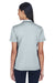 UltraClub 8406L Womens Cool & Dry Moisture Wicking Short Sleeve Polo Shirt Grey/Black Back