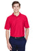 UltraClub 8413 Mens Cool & Dry Elite Performance Moisture Wicking Short Sleeve Polo Shirt Red Front