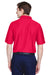 UltraClub 8413 Mens Cool & Dry Elite Performance Moisture Wicking Short Sleeve Polo Shirt Red Back