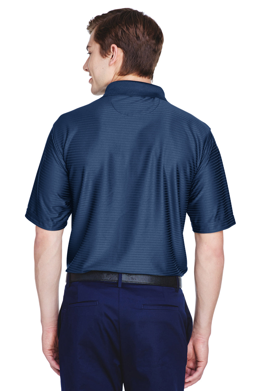 UltraClub 8413 Mens Cool & Dry Elite Performance Moisture Wicking Short Sleeve Polo Shirt Navy Blue Back