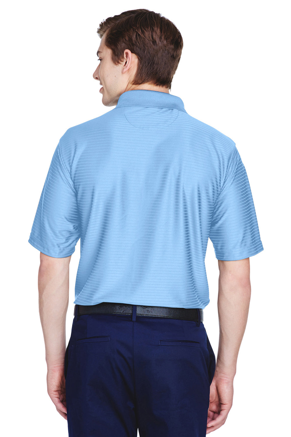 UltraClub 8413 Mens Cool & Dry Elite Performance Moisture Wicking Short Sleeve Polo Shirt Carolina Blue Back