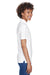 UltraClub 8414 Womens Cool & Dry Elite Performance Moisture Wicking Short Sleeve Polo Shirt White Side