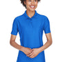 UltraClub Womens Cool & Dry Elite Performance Moisture Wicking Short Sleeve Polo Shirt - Royal Blue