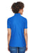 UltraClub 8414 Womens Cool & Dry Elite Performance Moisture Wicking Short Sleeve Polo Shirt Royal Blue Back