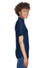 UltraClub 8414 Womens Cool & Dry Elite Performance Moisture Wicking Short Sleeve Polo Shirt Navy Blue Side
