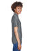 UltraClub 8414 Womens Cool & Dry Elite Performance Moisture Wicking Short Sleeve Polo Shirt Charcoal Grey Side