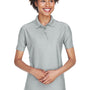 UltraClub Womens Cool & Dry Elite Performance Moisture Wicking Short Sleeve Polo Shirt - Grey