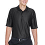 UltraClub Mens Cool & Dry Elite Performance Moisture Wicking Short Sleeve Polo Shirt - Black