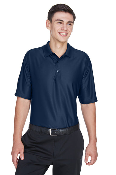 UltraClub 8415 Mens Cool & Dry Elite Performance Moisture Wicking Short Sleeve Polo Shirt Navy Blue Front
