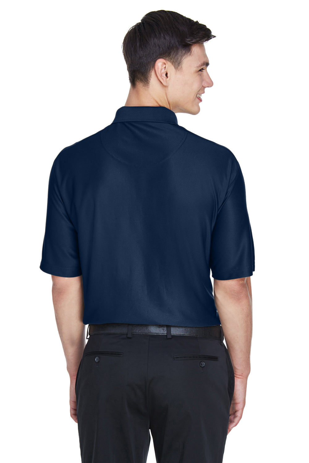 UltraClub 8415 Mens Cool & Dry Elite Performance Moisture Wicking Short Sleeve Polo Shirt Navy Blue Back