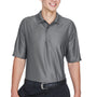 UltraClub Mens Cool & Dry Elite Performance Moisture Wicking Short Sleeve Polo Shirt - Charcoal Grey