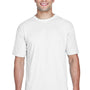 UltraClub Mens Cool & Dry Performance Moisture Wicking Short Sleeve Crewneck T-Shirt - White