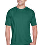 UltraClub Mens Cool & Dry Performance Moisture Wicking Short Sleeve Crewneck T-Shirt - Forest Green