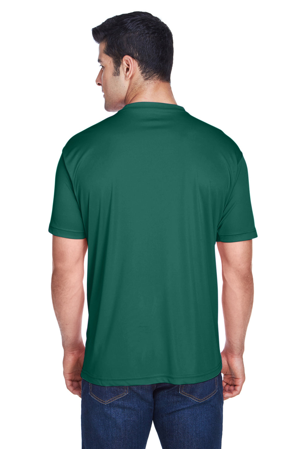 UltraClub 8420 Mens Cool & Dry Performance Moisture Wicking Short Sleeve Crewneck T-Shirt Forest Green Back