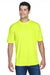 UltraClub 8420 Mens Cool & Dry Performance Moisture Wicking Short Sleeve Crewneck T-Shirt Bright Yellow Front