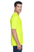 UltraClub 8420 Mens Cool & Dry Performance Moisture Wicking Short Sleeve Crewneck T-Shirt Bright Yellow Side