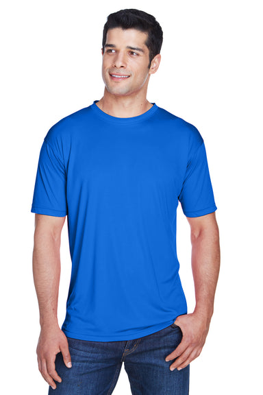 UltraClub 8420 Mens Cool & Dry Performance Moisture Wicking Short Sleeve Crewneck T-Shirt Royal Blue Front