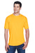 UltraClub 8420 Mens Cool & Dry Performance Moisture Wicking Short Sleeve Crewneck T-Shirt Gold Front