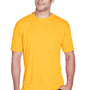 UltraClub Mens Cool & Dry Performance Moisture Wicking Short Sleeve Crewneck T-Shirt - Gold