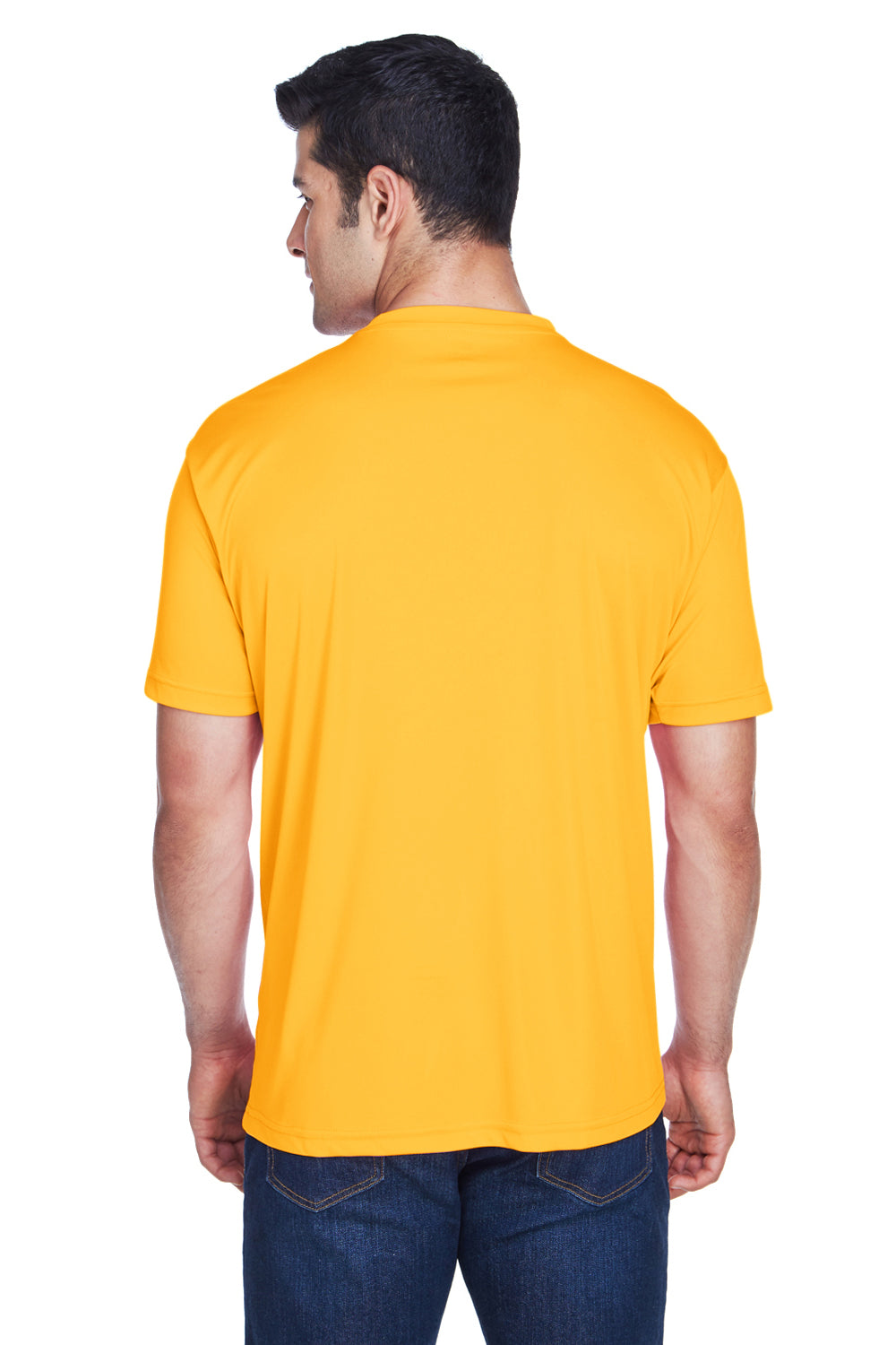 UltraClub 8420 Mens Cool & Dry Performance Moisture Wicking Short Sleeve Crewneck T-Shirt Gold Back