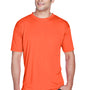UltraClub Mens Cool & Dry Performance Moisture Wicking Short Sleeve Crewneck T-Shirt - Orange