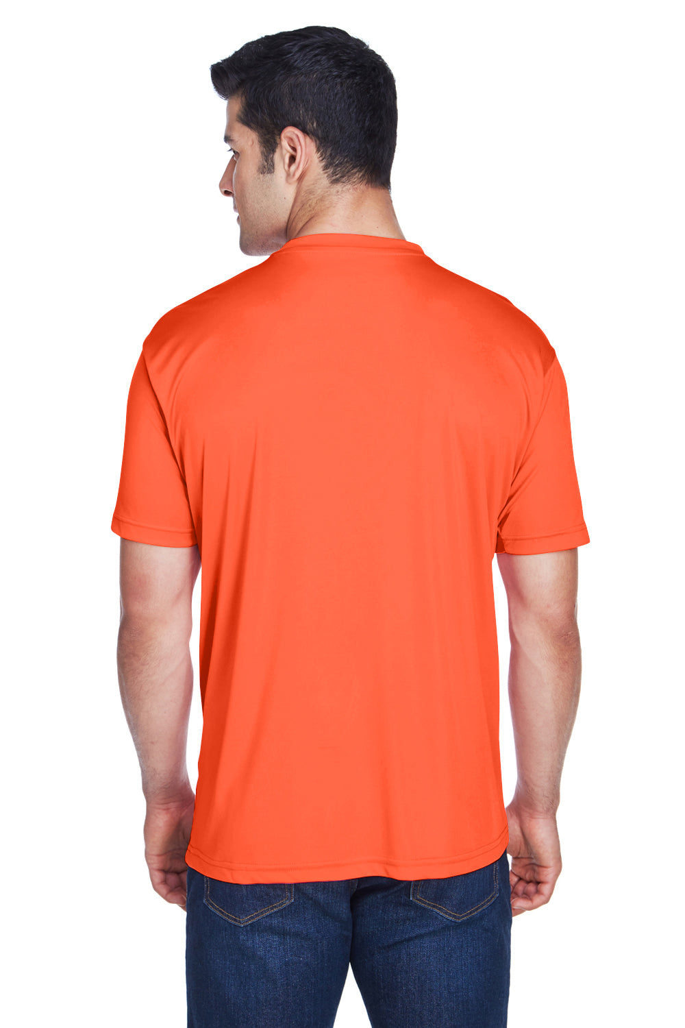UltraClub 8420 Mens Cool & Dry Performance Moisture Wicking Short Sleeve Crewneck T-Shirt Orange Back