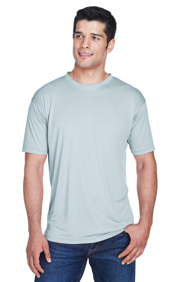UltraClub 8420 Mens Cool & Dry Performance Moisture Wicking Short Sleeve Crewneck T-Shirt Grey Front