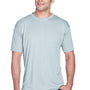 UltraClub Mens Cool & Dry Performance Moisture Wicking Short Sleeve Crewneck T-Shirt - Grey