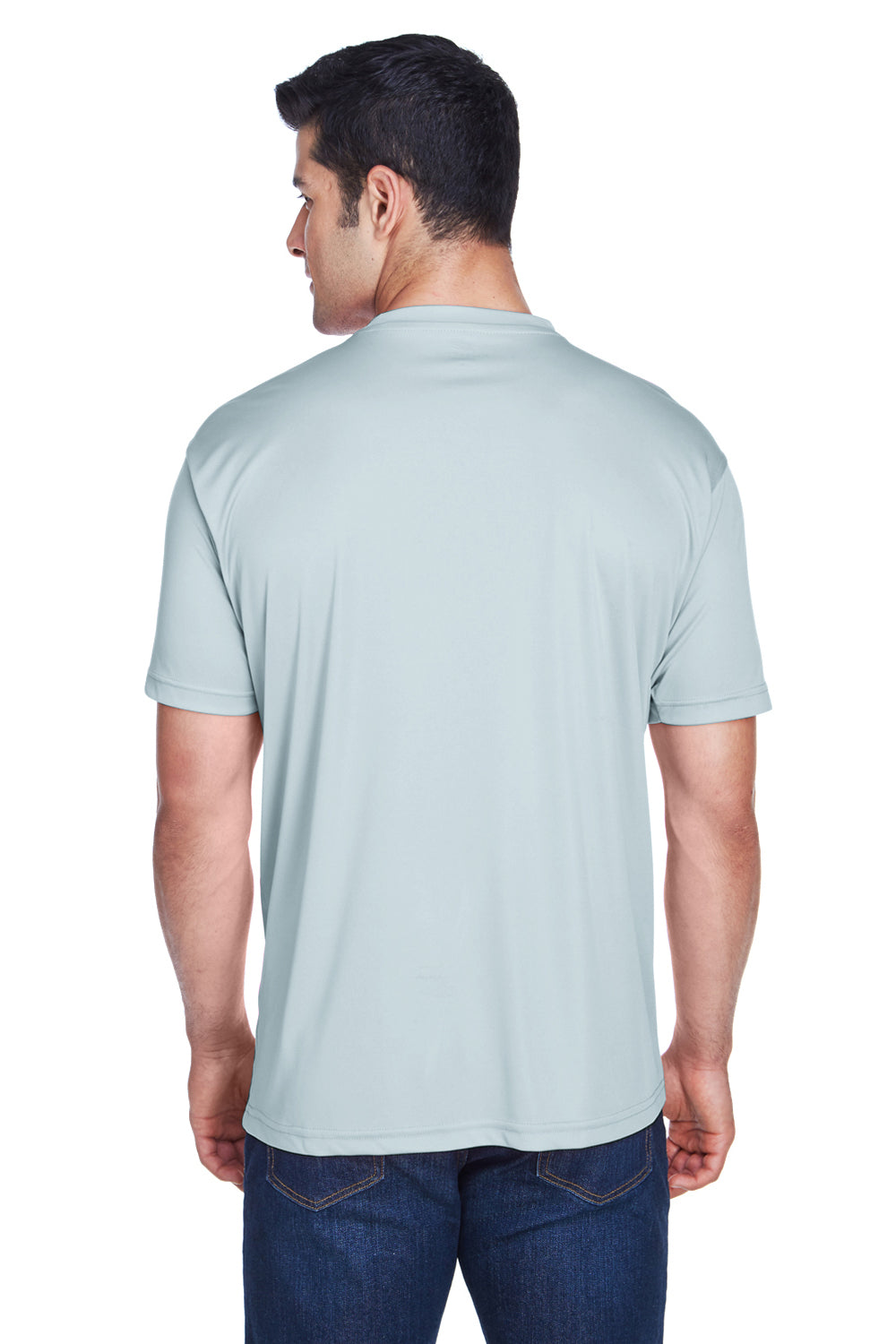 UltraClub 8420 Mens Cool & Dry Performance Moisture Wicking Short Sleeve Crewneck T-Shirt Grey Back