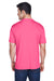 UltraClub 8420 Mens Cool & Dry Performance Moisture Wicking Short Sleeve Crewneck T-Shirt Heliconia Pink Back