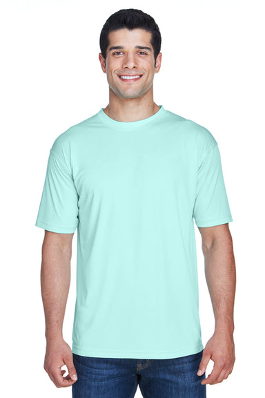 UltraClub 8420 Mens Cool & Dry Performance Moisture Wicking Short Sleeve Crewneck T-Shirt Sea Frost Green Front